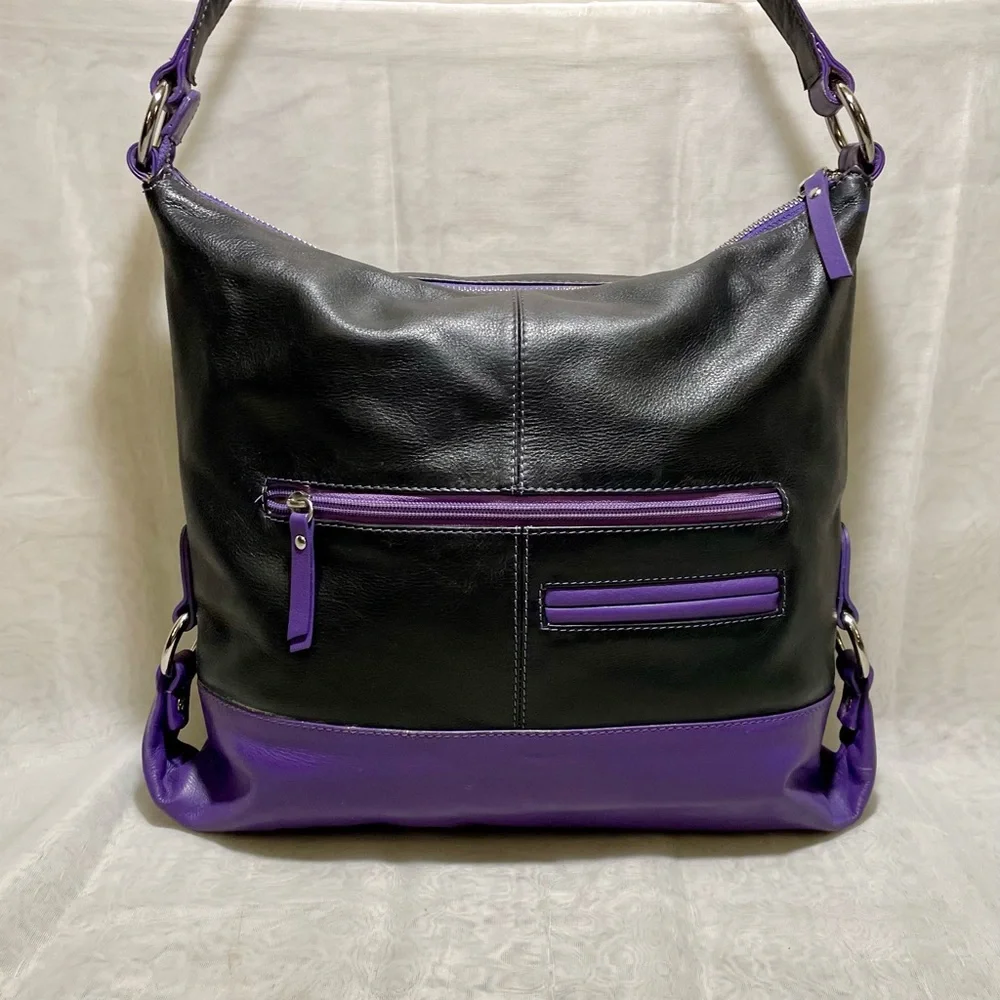 ILI New York Color-block Leather 2-way Bag 💜